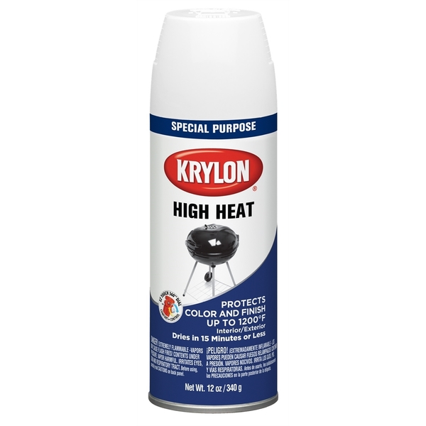 Krylon High Heat Enamel; White; 12 oz. Aerosol 1505